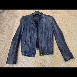 Theysken’s theory lamb leather jacket